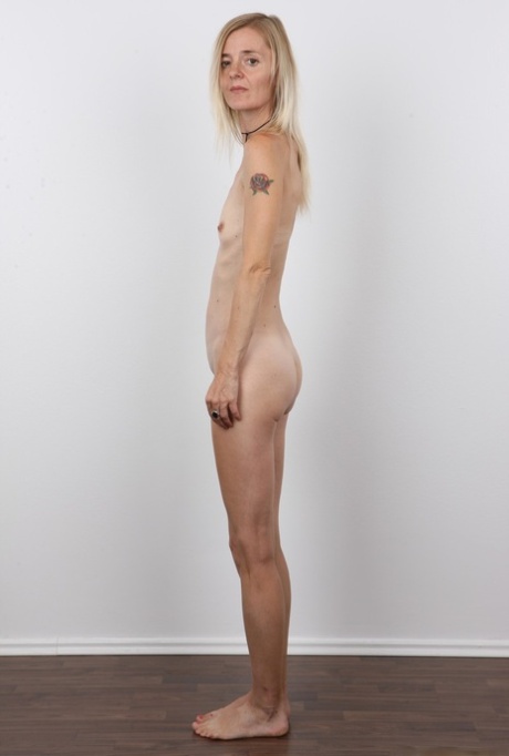Older skinny chick bares small saggy tits and scrawny ass for money 11255776