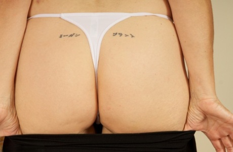 Granny with saggy breasts frees her shaved vagina from white underwear 54777859