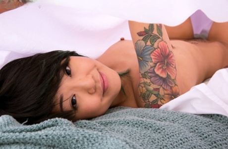 Beautiful Asian girl Saya Song uncups flat chest as she gets naked 51073321