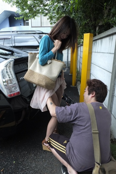 Japanese girl Tomomi Matsuda gives a blowjob in a bathroom before upskirt play 43005252