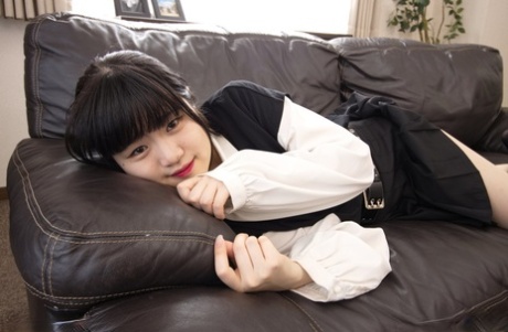 Japanese coed Otoka Aoki slides her underwear aside to show her vagina 28661134