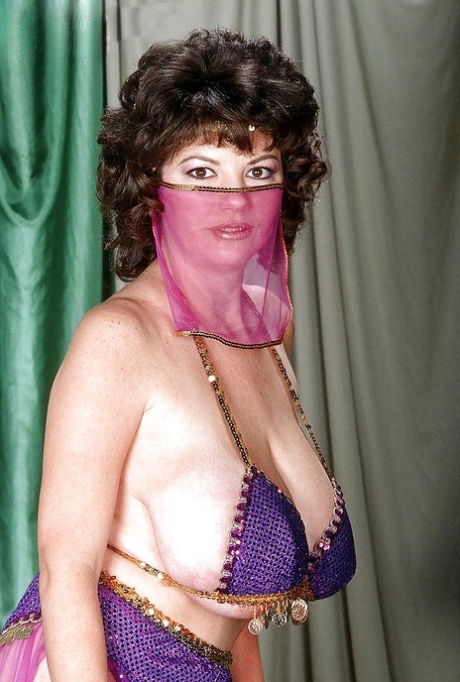 Mature Greek woman Diane Poppos letting big hanging tits fall free 89682318