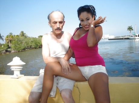 Latin teen with big boobs Jamie Valentine fucking an oldman 87905531
