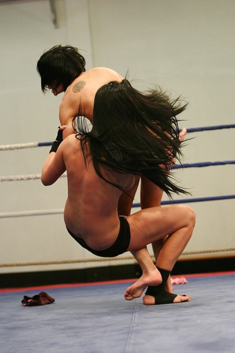 Smoking hot brunette sporty babes pleasuring each other after wrestling 40370943