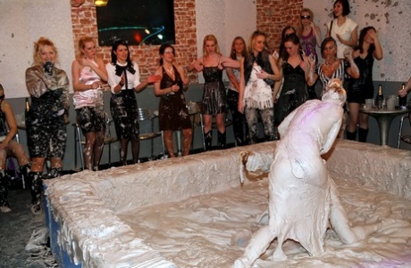 Kinky fetish fashionistas are into wild and messy catfight 73353193